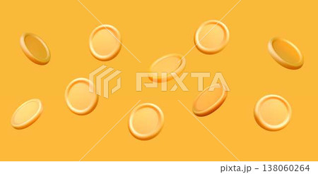 Floating gold coins seamless pattern background Floating gold coins seamless pattern background 138060264