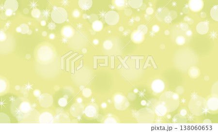黄緑のキラキラ背景　16:9 138060653