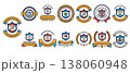 Set of colorful, vintage-style emblems and badges 138060948