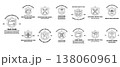 Monochrome logo set for businesses or brands 138060961