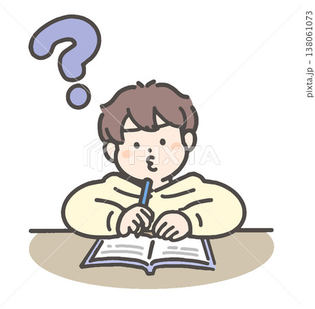 答えが分からない男の子 138061073