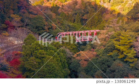 NOV 28 2025 Autumn Landscape at Hozukyo Gorge in Kyoto 138061249