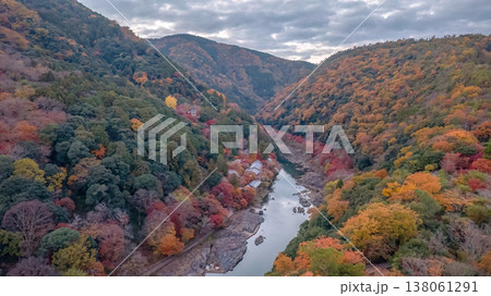 NOV 28 2025 Scenic River Gorge of Rankyo in Kyoto NOV 28 2025 Scenic River Gorge of Rankyo in Kyoto 138061291