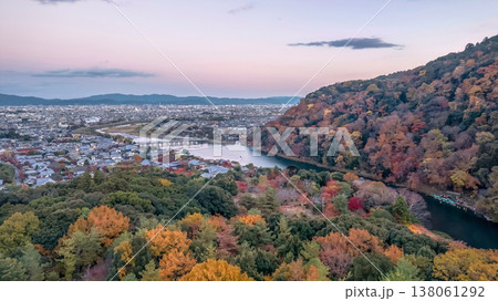 NOV 28 2025 Scenic River Gorge of Rankyo in Kyoto NOV 28 2025 Scenic River Gorge of Rankyo in Kyoto 138061292
