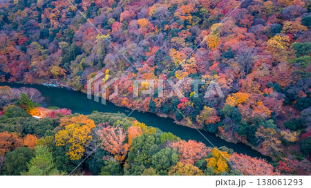 NOV 28 2025 Scenic River Gorge of Rankyo in Kyoto NOV 28 2025 Scenic River Gorge of Rankyo in Kyoto 138061293
