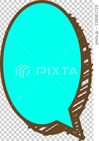 A single circular icon of a graffiti-style speech bubble. 138061720