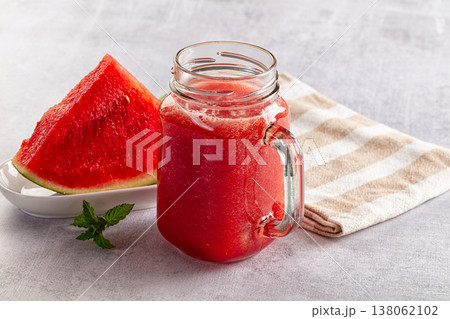 Watermelon sweet smoothie in the glass Watermelon sweet smoothie in the glass 138062102