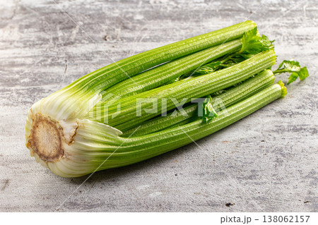 Vegan cuisine - green celery stem Vegan cuisine - green celery stem 138062157