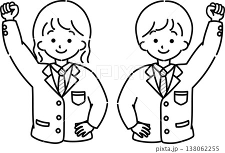 学生(線画) 138062255