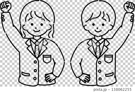 学生(線画) 138062255