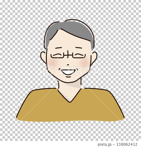 戴著眼鏡微笑的男人 138062412