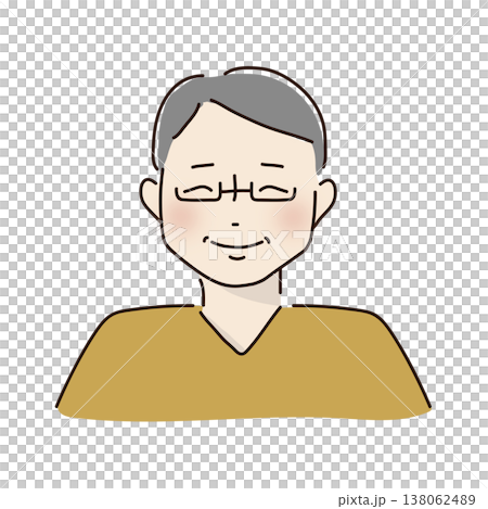 微笑む眼鏡の男性 138062489