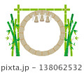 竹をまとった茅の輪くぐり 138062532
