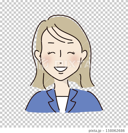 笑顔のスーツを着た女性 138062686