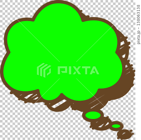 落書き風の吹き出しの単品アイコン　もこもこ 138063138