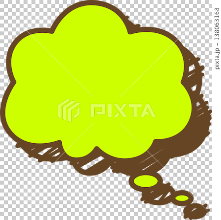 A single icon of a graffiti-style speech bubble - fluffy 138063168