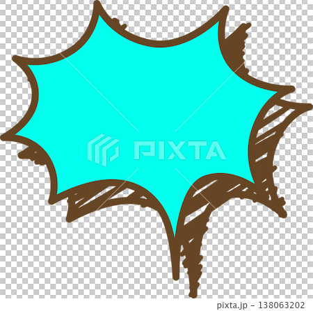 A single icon of a graffiti-style speech bubble - spiky A single icon of a graffiti-style speech bubble - spiky 138063202