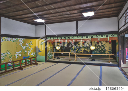 Traditional Japanese Tatami Room With Painted Screens, Lanterns, Nov 28 2025 Traditional Japanese Tatami Room With Painted Screens, Lanterns, Nov 28 2025 138063494