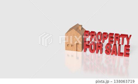 Property For Sale Residential Home Investment and Real Estate Concept 3d render. Property For Sale Residential Home Investment and Real Estate Concept 3d render. 138063719