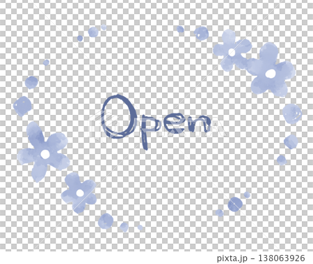 花のフレーム　Open 138063926