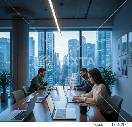 活気あふれるコワーキングスペース 138063976