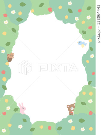 ふんわり可愛い賞状シリーズ｜そのまま使える「がんばったで賞」パステル賞状テンプレート（文字なし・枠の 138064443