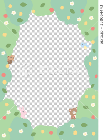 ふんわり可愛い賞状シリーズ｜そのまま使える「がんばったで賞」パステル賞状テンプレート（文字なし・枠の 138064443