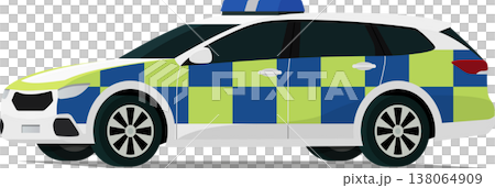 Modern law enforcement vehicle angled front side view illustration 138064909