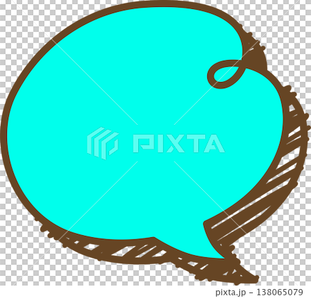 A single icon of a graffiti-style speech bubble: twisted cloud A single icon of a graffiti-style speech bubble: twisted cloud 138065079