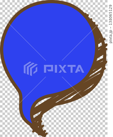 一個圓形塗鴉風格對話框圖示。 138065129