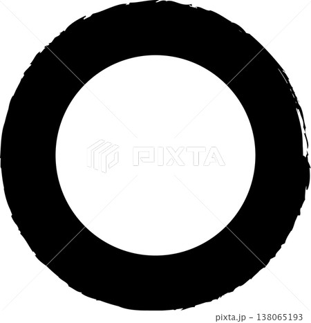 Circle frame brush stroke, round shape Circle frame brush stroke, round shape 138065193