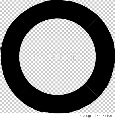 Circle frame brush stroke, round shape 138065196