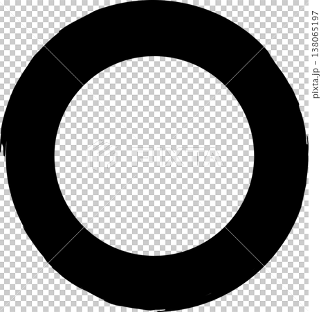 Circle frame brush stroke, round shape 138065197