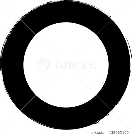 Circle frame brush stroke, round shape Circle frame brush stroke, round shape 138065199