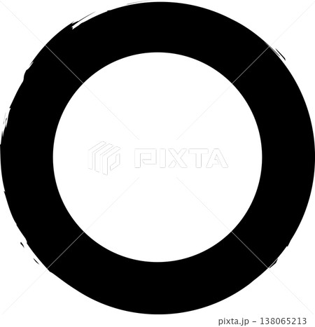 Circle frame brush stroke, round shape Circle frame brush stroke, round shape 138065213