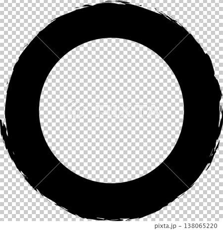 Circle frame brush stroke, round shape 138065220