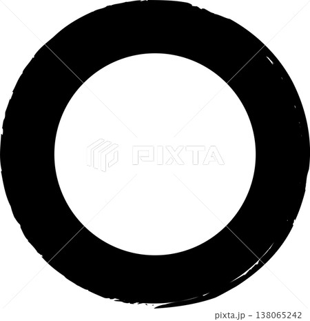 Circle frame brush stroke, round shape Circle frame brush stroke, round shape 138065242