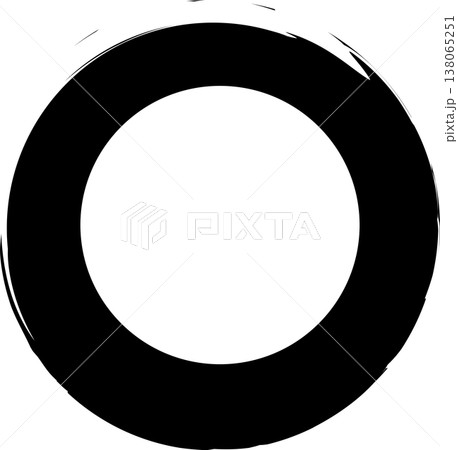 Circle frame brush stroke, round shape Circle frame brush stroke, round shape 138065251