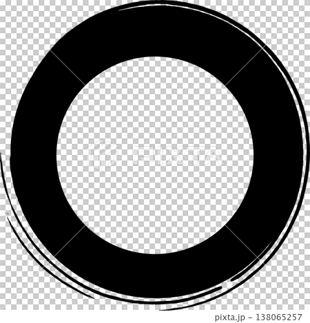 Circle frame brush stroke, round shape Circle frame brush stroke, round shape 138065257