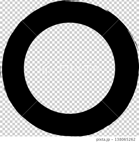 Circle frame brush stroke, round shape 138065262