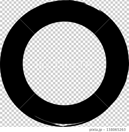 Circle frame brush stroke, round shape 138065263