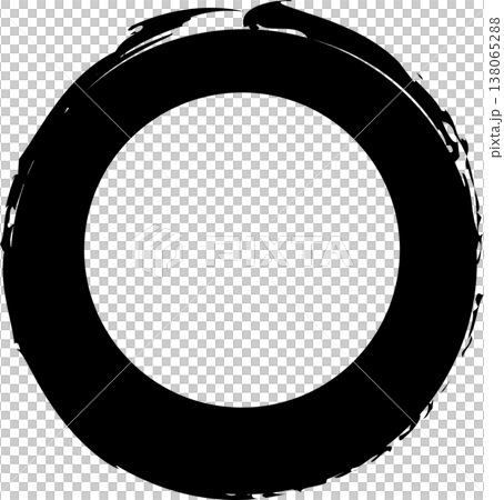 Circle frame brush stroke, round shape 138065288
