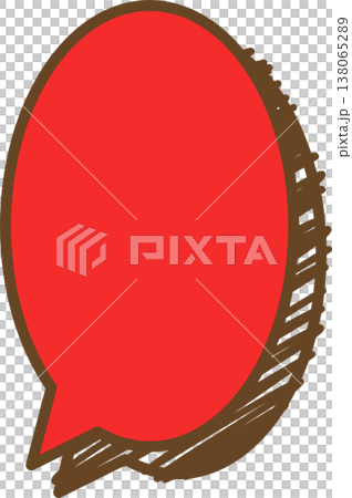 A single circular icon of a graffiti-style speech bubble. 138065289