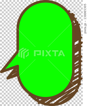 一個圓形塗鴉風格對話框圖示。 一個圓形塗鴉風格對話框圖示。 138065305