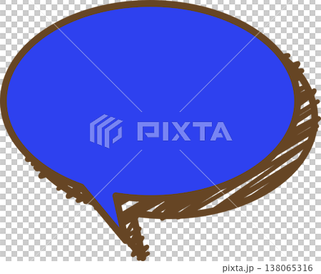 A single circular icon of a graffiti-style speech bubble. 138065316