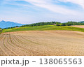 夏の北海道　緑と茶色のコントラストが美しい広大な農地（農業イメージ） 138065563
