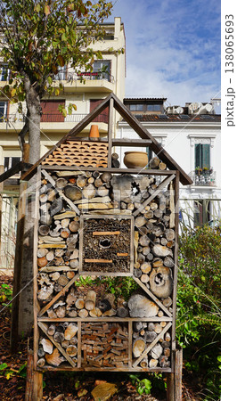 Antibes, France - Fragment of garden in the city center. Antibes, France - Fragment of garden in the city center. 138065693