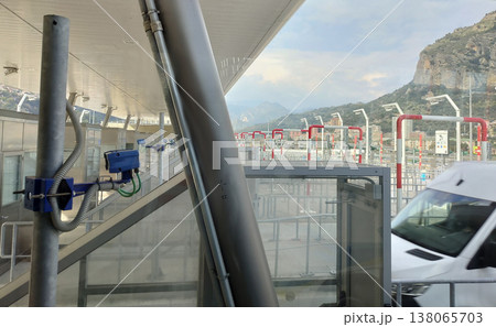 Marseille, France - Autostrade motorway, highway - payment with card. Marseille, France - Autostrade motorway, highway - payment with card. 138065703