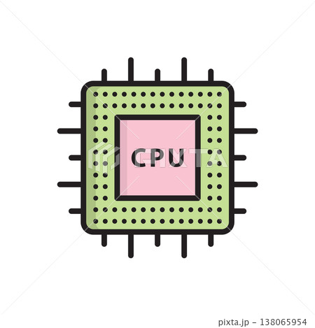 CPU Processor icon vector design templates simple and modern 138065954
