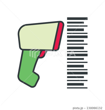 Bar code Scanner Icon vector illustration design templates simple and modern concept Bar code Scanner Icon vector illustration design templates simple and modern concept 138066132